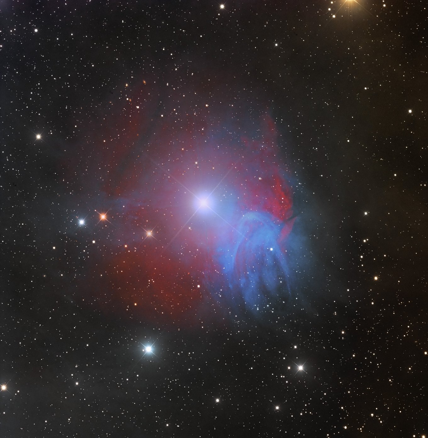 Vdb 38, the Strawberry Nebula