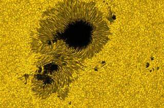 A group of solar spots (source: NASA)